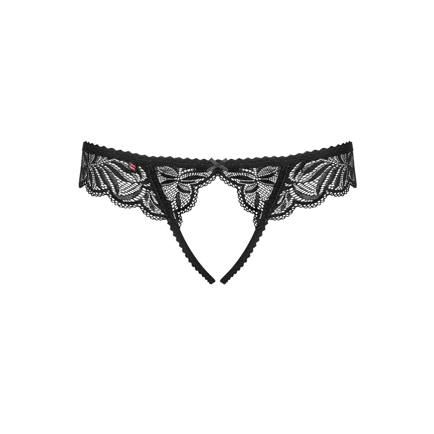 Sexy Tanga Ouvert In Pizzo Nero Mutandine Aperte Obsessive Lingerie