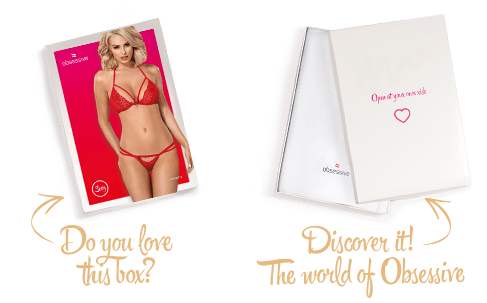 Completino intimo rosso Obsessive Lingerie